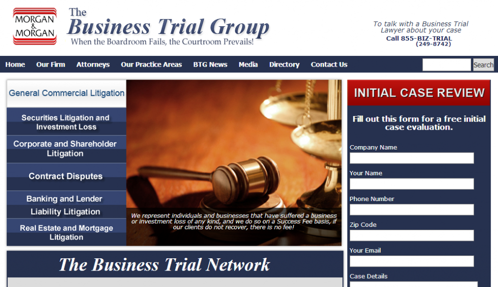 The Business Trial Group of Morgan and Morgan